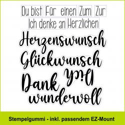 Kombitexte für Stanzen - Stempelgummi